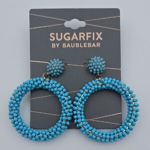 SugarFix Turquoise Bead Hoop Earrings